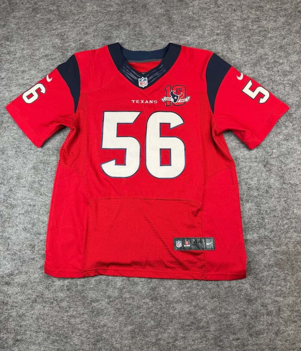 Nike Houston Texans Brian Cushing 56 Jersey Size 44 Red On Field